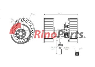 42553953 vnútorný ventilátor bez uloženia 34264 - NRF 34264