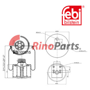 05.429.43.27.0 Air Spring with plastic piston