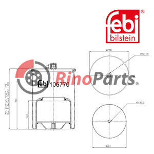 961 320 21 21 Air Spring with steel piston