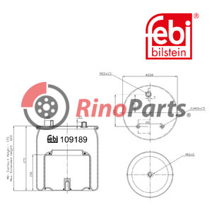 1892 487 Air Spring with steel piston