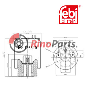 80 130 001 Air Spring with plastic piston