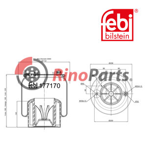 961 320 70 21 Air Spring with plastic piston