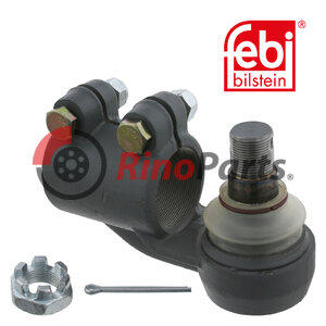 1235 514 Tie Rod End with castle nut and cotter pin
