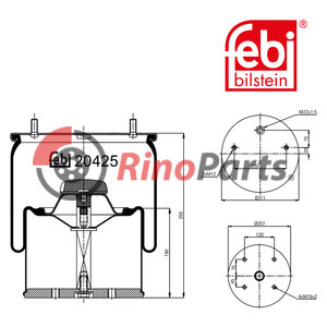 00166252 Air Spring with steel piston