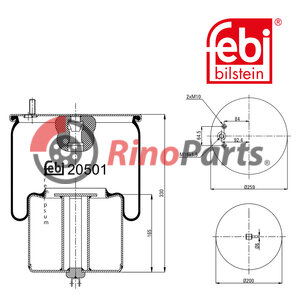 20554755 Air Spring with steel piston