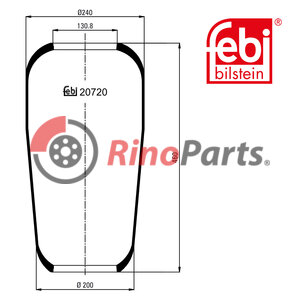 387 328 00 01 Air Spring without piston