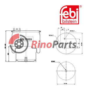 1698 434 Air Spring with steel piston