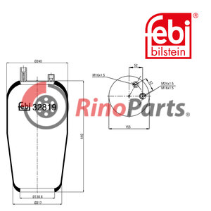 942 328 05 01 Air Spring without piston