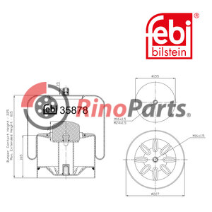 942 320 37 21 Air Spring with steel piston