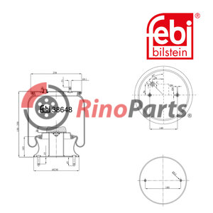 1 440 301 Air Spring with steel piston