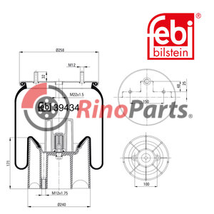 946 328 14 01 Air Spring with plastic piston