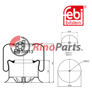 945 320 00 17 Air Spring with steel piston