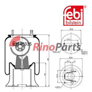 U-JB-0203-001 Air Spring with steel piston