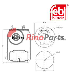 1697 687 Air Spring with steel piston