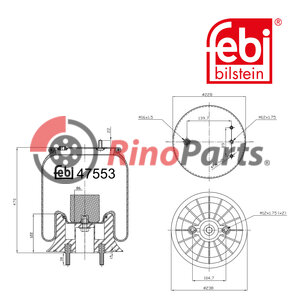 1405 407 Air Spring with plastic piston