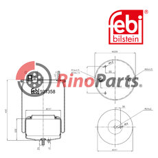 22058739 Air Spring with steel piston and piston rod