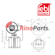 05.429.43.29.0 Air Spring with plastic piston and piston rod