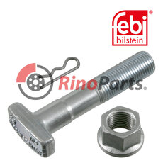 T-Bolt with wheel nut and cotter