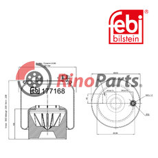 961 320 36 21 Air Spring with steel piston