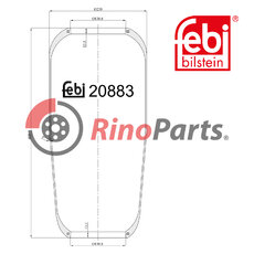 81.43601.0128 Air Spring without piston