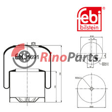 942 320 22 21 Air Spring with steel piston