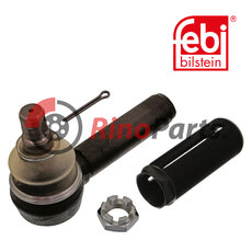 1342 026 S1 Tie Rod End with threaded sleeve, castle nut and cotter pin