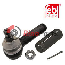 1389 190 S1 Tie Rod End with threaded sleeve, castle nut and cotter pin