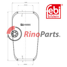 81.43601.0161 Air Spring without piston