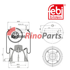 3 229 0028 00 Air Spring with plastic piston