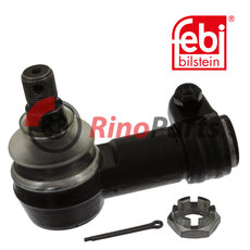 1 394 447 Angle Ball Joint for steering hydraulic cylinder with castle nut and cotter pin